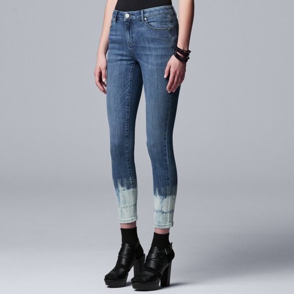Simply Vera Vera Wang Denim - 🆕Simply Vera Tie-Dye Mid Rise Ankle Jeans trendy